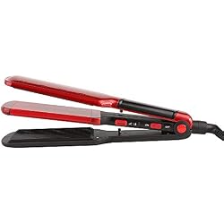 Plancha alisadora de pelo Nano-Diamond, rizadora de pelo profesional, 2 en 1, revestimiento nano-cerámica para alisar y peinar rizos, cierre de seguridad