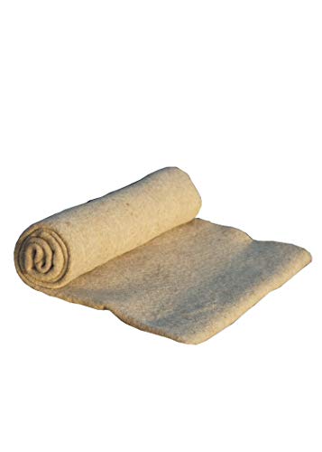 Preisvergleich Produktbild Ziegelei Götz Winterschutzmatte aus echter Schafwolle (Grau / braun)