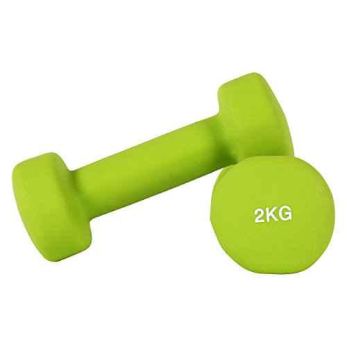 Gymnastik Set – Neoprenhantel 0,5 – 5 kg (Auswählbar) + Gymnastikmatte 190 x 60 x 1,5 cm Fitness Set - 6