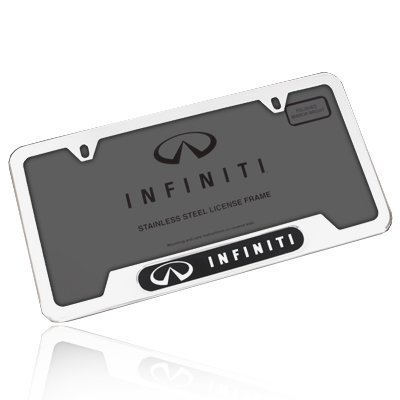 Infiniti Polished Stainless Steel License Plate Frame, Genuine Product by Infiniti