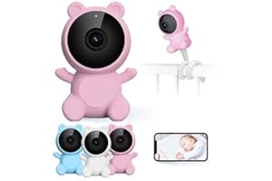 BNGN8.0 Baby Monitor Neonato Video Audio 1080p Videocamera Bambini Visione Notturna Interno Wifi Telecamera Rilevamento Suono Movimento Temperatura Allarme Supporto