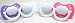 Griptight 4 Safety Cherry Soothers (Silicone) 0 months+ (Pink/Purple/White)