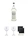 Produktbild Brick Gin Organic Dry Gin 1,0 Liter + Citadelle Ballon GIN Glas 1 Stück + Citadelle Ballon GIN Glas 1 Stück + Schiefer Glasuntersetzer eckig ca. 9,5 cm Ø 2 Stück