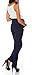 Happy Mama Women's Maternity Stretchy Jersey Pants Elasticated Trousers. 306p (Navy, 8)