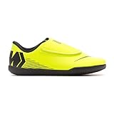 zapatillas futbol velcro  Nike Botas de Fútbol Mercurial Vapor Series Suela Lisa Amarillo/Negro Niño con Velcro