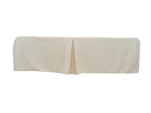 American Baby Company Heavenly Soft Minky Dot Portable/Mini Tailored Crib Skirt, Ecru