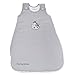 Produktbild Dünner Sommerbabyschlafsack aus 100% Bio-Baumwolle von Minky Mooh - Strampelsack mit seitlichem Reißverschluss & verstellbaren Armlöchern I Kugelschlafsack für Mädchen & Jungen, 90 cm, 1 Tog Grau