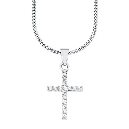 s.Oliver Kinder-Kette mit Anhnger Girls Wendeanhnger Kreuz (beidseitig tragbar) 925 Silber rhodiniert silber 40 cm - 541329