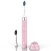 Produktbild Lächen Sonic Elektrische Zahnbürste Schallzahnbürste mit 2 Aufsteckbürsten und Timer, USB Aufladung 60 Tage Akkulaufzeit, IPX7 wasserdicht, Dupont Borsten, mit Reisetasche, Pink