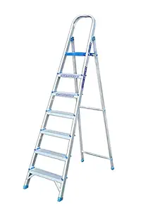 Aloft Premium Foldable Aluminium Ladder for Home with Smart Hinge Technology (7 Step)