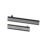Envío por Amazon-SKILIWAH® SKILIWAH - Para Sony Xperia Z2 Conjunto de Tapa Lateral, Cubierta antipolvo, Tapa de USB/SIM/SD, Repuestos - Negro