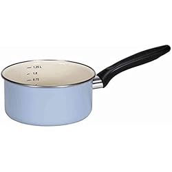 KRÜGER 31916PAB Casserole Sylt avec Bord de chromé 16 cm, Émail, Bleu