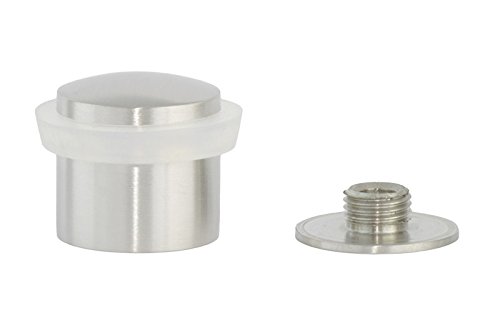 Evi Herrajes i-202/28-b Türstopper mit Gummifuß, matt (Edelstahl)-weiß
