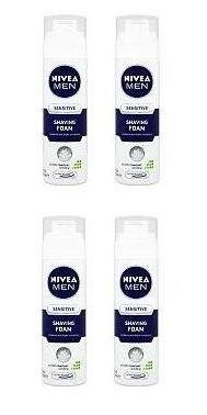 Nivea For Men Sensitive Shaving Foam 200Ml - Pack Of 4