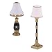 Produktbild FLAMEER 2 Stück Miniatur Tischlampe & Stehlampe Lampe Beleuchtung Modell für 1/12 Puppenstube Wohnzimmer Deko Zubehör