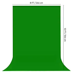 EnticingMuch Backdrop Photo Light Studio Photography Background Sheet (8 x 12 Ft) (Green) (Pack of 1)