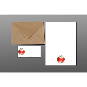 Briefpapier Set / Apfel
