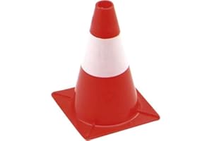 Pack de 5 cônes de signalisation rouge et blanc - 30 cm [FIBRIONIC]