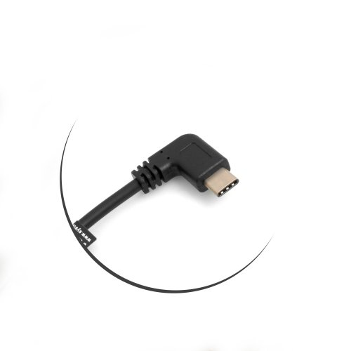 SYSTEM-S USB 3.1 Typ C 90° gewinkelt zu USB 2.0 Typ A 90° gewinkelt Winkelstecker Datenkabel Ladekabel Adapter Kabel 27 cm - 2