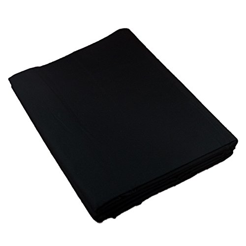 PhotoSEL BK13CB Tela de Fondo para Fotografía de Muselina y Pantalla Negro de 3m × 6m
