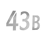 Altura: 43 mm Beslagsboden B990 autoadhesivo de acero inoxidable cepillado buzón letra A - Plata