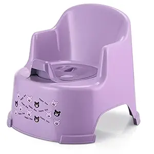 GoodLuck Baybee Potty Toilet Trainer Seat/Chair with Lid and High Back Support for Toddler Boys Girls Age 7 Months to Potty Seat for 3 Years child (Teddy Purple)