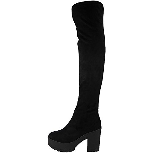 cleated thigh high boots