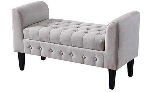 Vesgantti - Banco de Fibra de poliéster y Madera Maciza con Tapa, diseño Antiguo