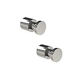 chrom schraubenkappen Design Haken aus Metall Tiger Pico Haken, Metall verchromt, 2 Stück, zum Schrauben