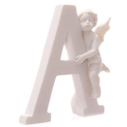 Set of 3 Angel Cherub DAD Letters Ornaments Figures Grave Memorial by Funky Gadget Store - 2