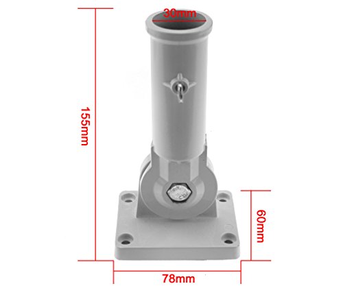 2x Wandhalterung 30mm für Mast Flaggenmast Fahnenmast Maste im Schrebergarten - 5