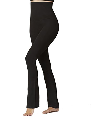 TLC Sport| Super High Waisted Slim Fit Trousers with Tummy Control | Buttery Soft Fabric | Extra Strong Compression | Black