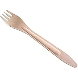 Dse06309 fourchettes en bois, 100 pièces, 16 cm de long, certifié forestier, Compostable