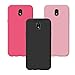 Produktbild 3 x Handy für Samsung Galaxy J5 2017 sm-j530 F alldo Weiche Hülle von TPU Handy Silikon Cover Design Einfache Handy Ultra Slim glatt COVER leicht Soft Case Bumper Cover Uni Handy kratzfest stoßfest Cover Gummi Schutz – Schwarz & Rot & Pink