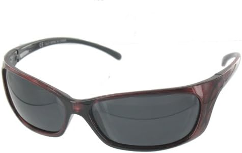 Mens Designer Fashion Polarized Sunglasses Sports Shades with Free Hard Case - Black Lens and Brown Frame