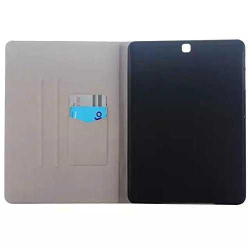 TIODIO® Stand Schutzhülle für Samsung Galaxy Tab S2 9.7 SM-T810 T815 Hüllen PU Leder Cover Tasche Flip Case, Displayschutzfolie und Stylus enthalten, A45 - 5