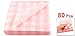 Move&Moving(TM) 80 Pcs Disposable White Pink Check Pattern Plant Fabric Facial Towel