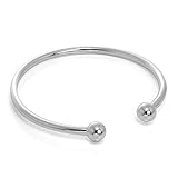 Durchmesser: 5,9cm Sterling-Silber Maiden Torque Armreif