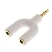 Produktbild Baoblaze 3,5 mm Splitter Stereo Audio Adapter U-Form-Design 1x Klinkenstecker auf 2x Klinke Buchsen 2 Wege U Splitter Adapter ca. 5 x 2.5cm
