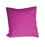 2 unidades PAMEX - 2 Fundas de Cojín con Cremallera Colores Lisos 45x45 (Fucsia)