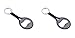 Produktbild munkees 2 x Schlüsselanhänger Tennis Flaschenöffner Tennisschläger, Schwarz, Doppelpack, 340589
