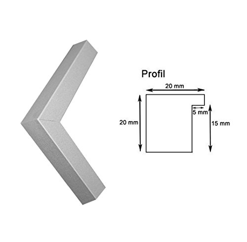 Texel MDF Bilderrahmen 40 x 55 cm MDF Bilderrahmen eckiges Profil modern 55 x 40 cm Farbwahl hier: Matt Silber mit Acrylglas klar 1 mm - 2