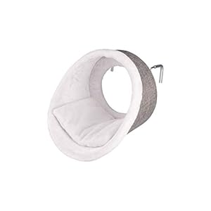 Trixie 43144 Cama para Mascotas Cave Pet Bed – Camas para Mascotas (Cave Pet Bed, Interior, Gato, Gris, Blanco, Ovalado, Monótono)