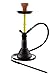 Produktbild Kaya Shisha Wasserpfeife Nargile „Frosted Black SPN 480B“, mit Gelber Silikonrauchsäule, Schlauch-Mundstück-Set Schwarz