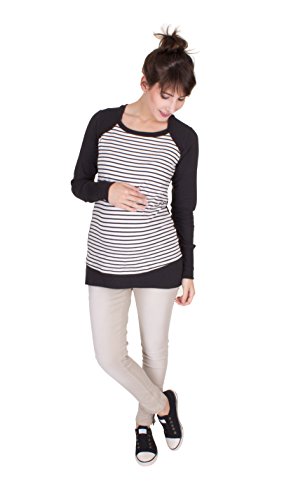Milchshake Women's Maternity T-Shirt -  Black - X-Large