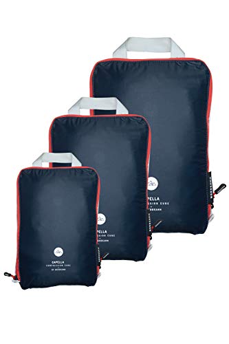 NORDKAMM - Borsa organizer a compressione, per bagagli, leggera, colore: blu Blu Blu Set M, L, XL