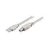 Länge 5 m Wentronic USB Kabel (A-Stecker auf B-Stecker) Grau 5m