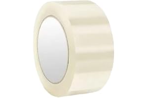 ECVV® 1 Roll Packing Tape, 2 inches x 50 yards Strong Heavy Duty Packaging Tape for Sealing Parcel Boxes, Moving Boxes Houses, Large Postal Bags, Office Supplies, Yellow
