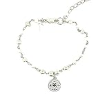 Medalla pequeña virgen niña de plata de ley, medida 1 cm diámetro, cruz mini 1 cm largo