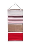 ✅ PRODUKTDETAILS: Türregal Maße: 65 x 30 cm | 3 Fächer bzw. Taschen zum Aufbewahren | Hängetasche Material: Segeltuch (Leinwand) | Farbe: weiß rot (mit Streifen | Deutscher Händler - freundlicher Kundenservice